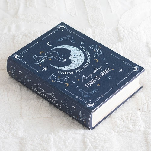 Blue moon book - moon, shaped