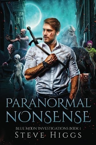 Paranormal nonsense blue - blue, moon