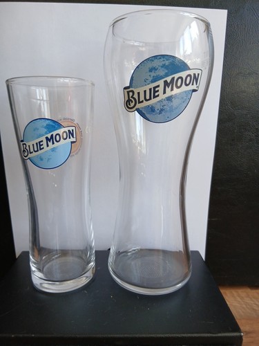 Blue moon pint - blue, glass