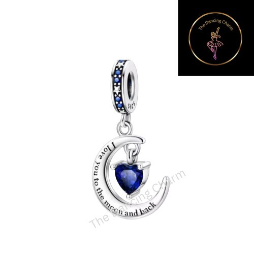 Blue moon charm love you - charm,