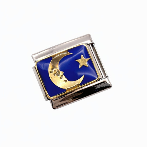 Moon star blue gold silver - blue,