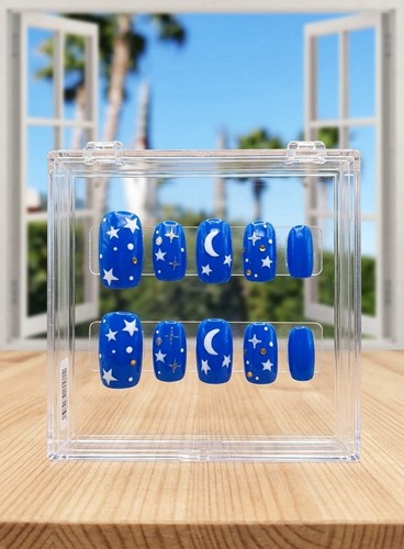 Blue moon stars - blue, short