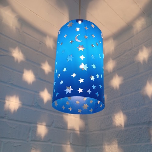 Blue stars and moon lampshade