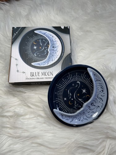 Blue moon stacking trinket - moon,