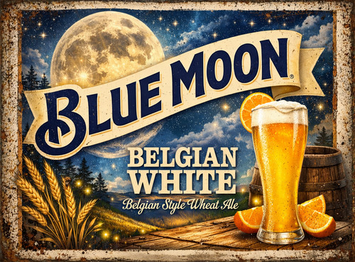 Blue moon belgian - moon,